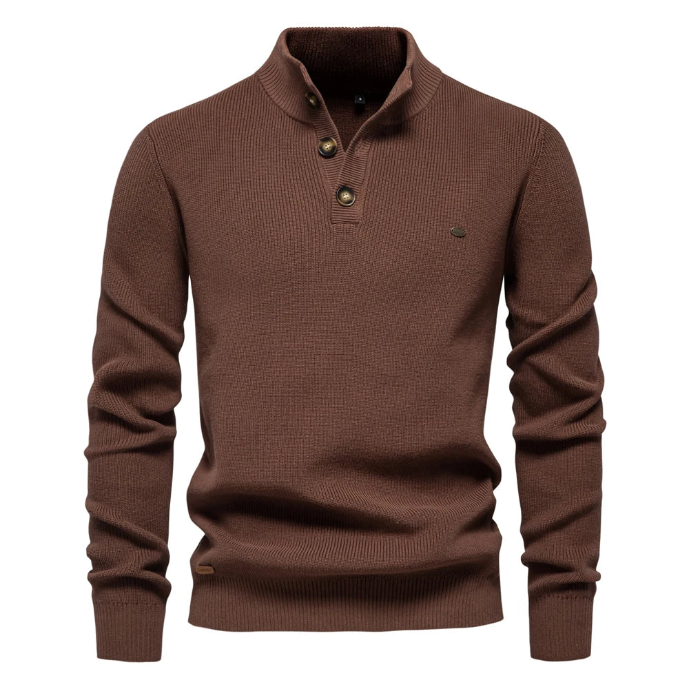 PULSE | Herenpullover met knoopdesign