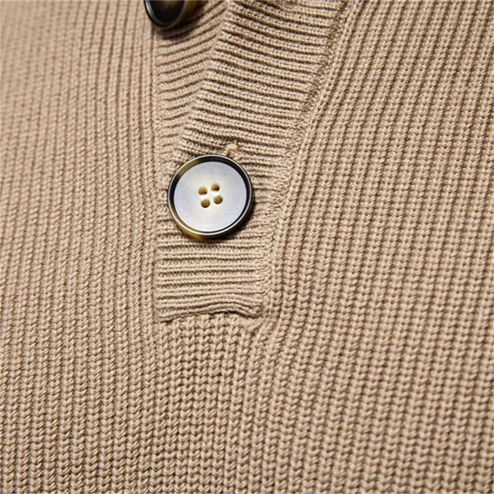 LUCA | Stijlvolle herenpullover met knoopdesign