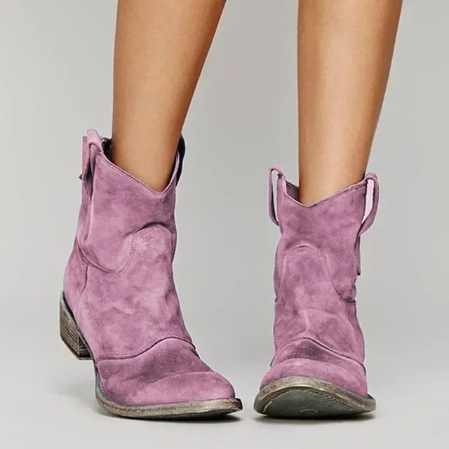 LIBRA | Elegante Vintage Western Enkellaarsjes