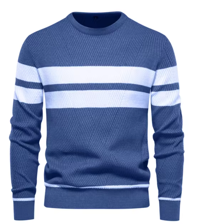 CORE | Stijlvolle herenpullover met visgraatpatroon