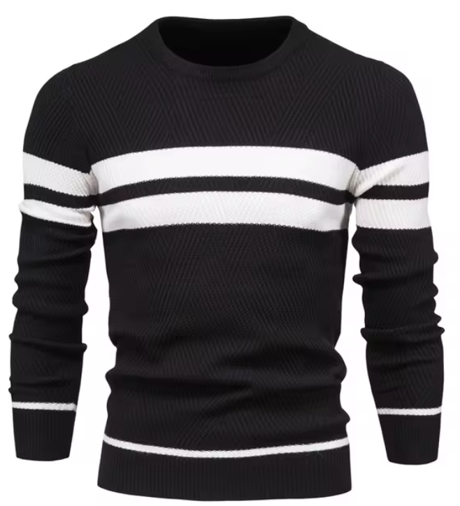 CORE | Stijlvolle herenpullover met visgraatpatroon