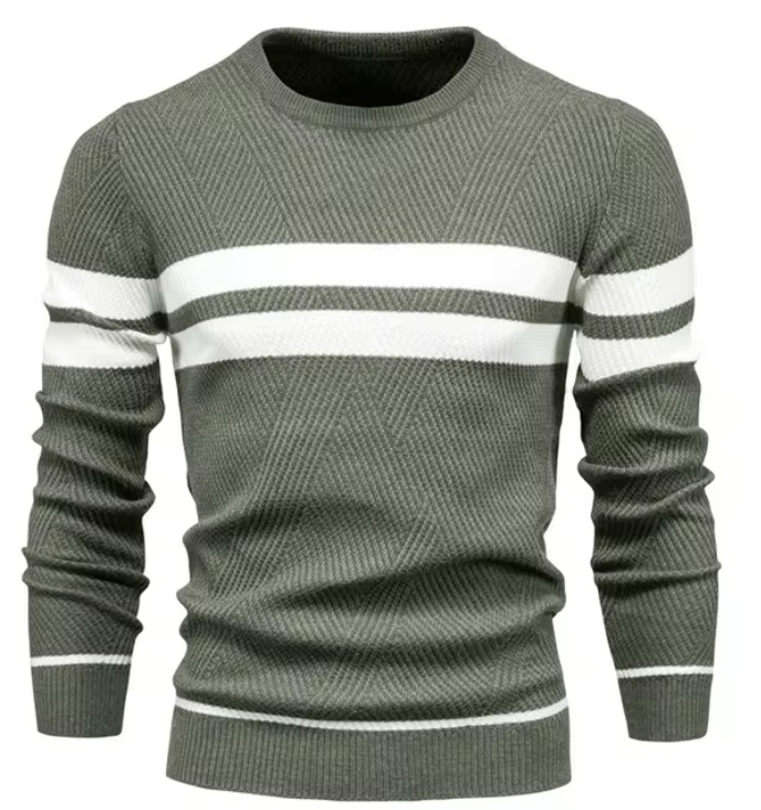 CORE | Stijlvolle herenpullover met visgraatpatroon