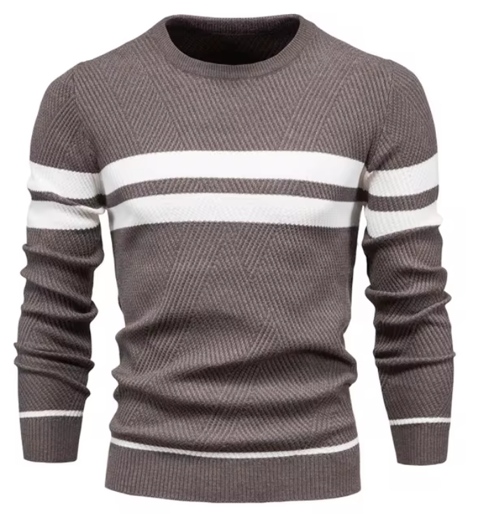 CORE | Stijlvolle herenpullover met visgraatpatroon