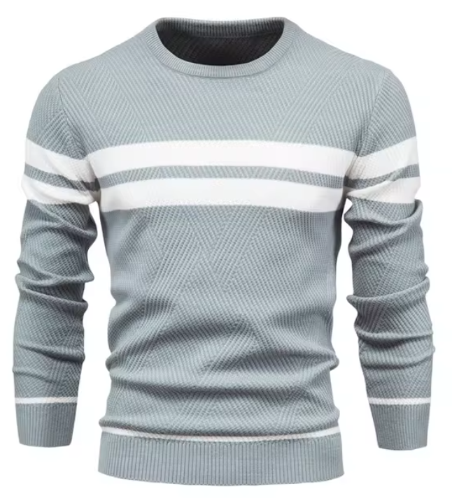 CORE | Stijlvolle herenpullover met visgraatpatroon