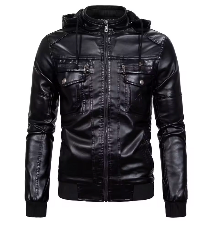 MART™ | Vintage Leren Jas met Capuchon
