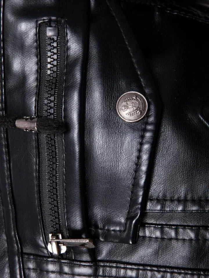 MART™ | Vintage Leren Jas met Capuchon