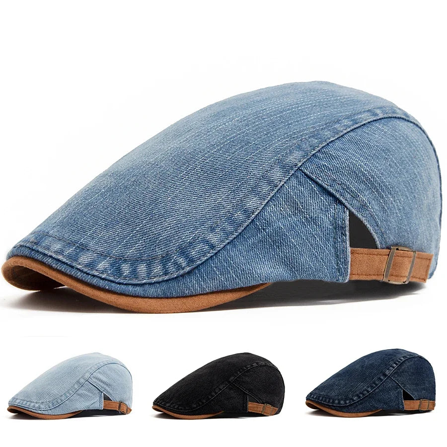 Robin™ | Premium Denim Flat Cap – Tijdloze Stijl & Dagelijks Comfort (TIJDELIJK 1+1 GRATIS!)