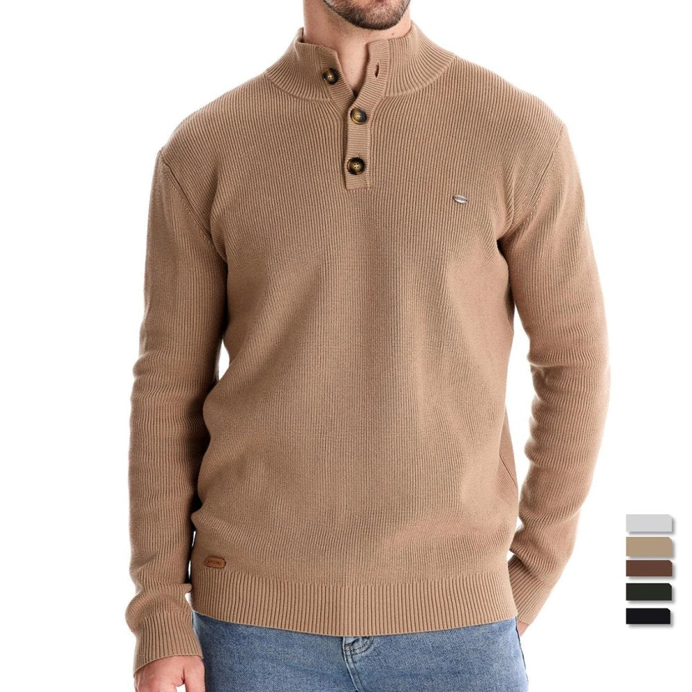 LUCA | Stijlvolle herenpullover met knoopdesign