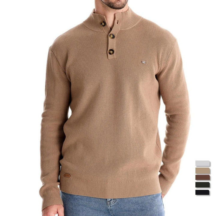 LUCA | Stijlvolle herenpullover met knoopdesign