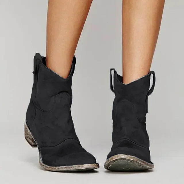 LIBRA | Elegante Vintage Western Enkellaarsjes