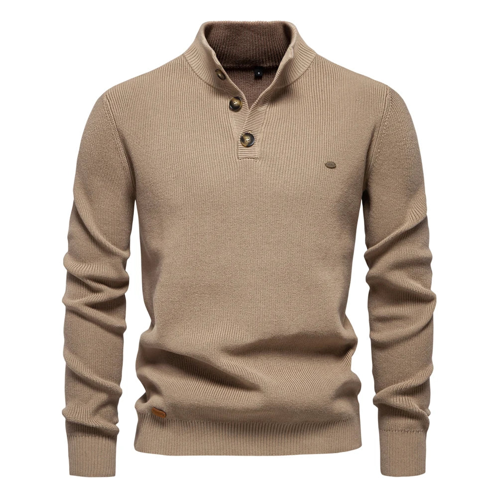 LUCA | Stijlvolle herenpullover met knoopdesign