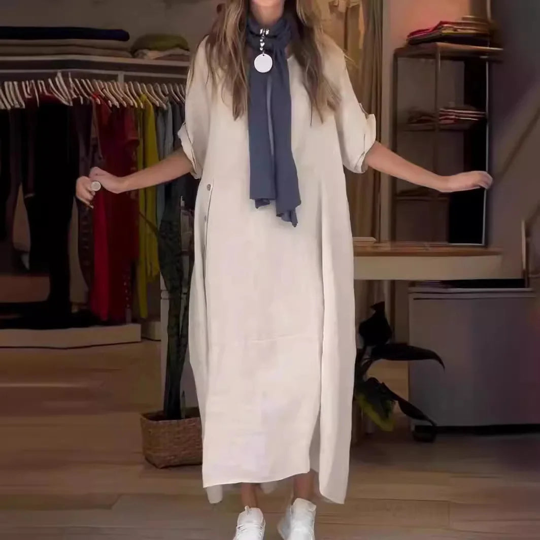 LILA | Elegante en Casual Jurk met Knopen