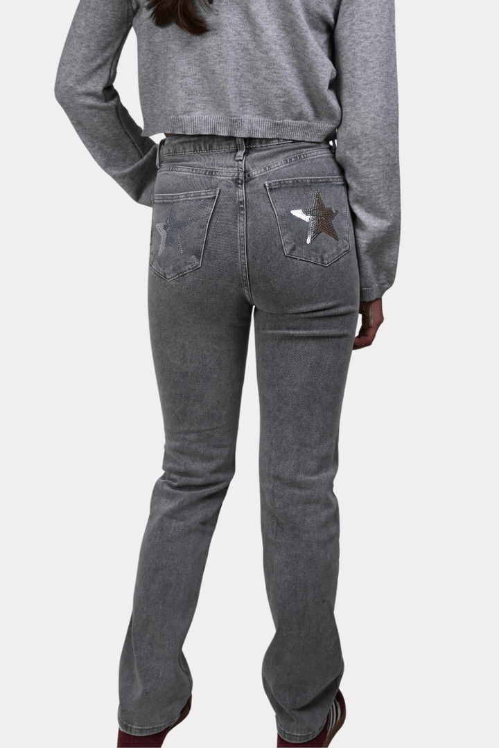 Shine bright jeans - grijs