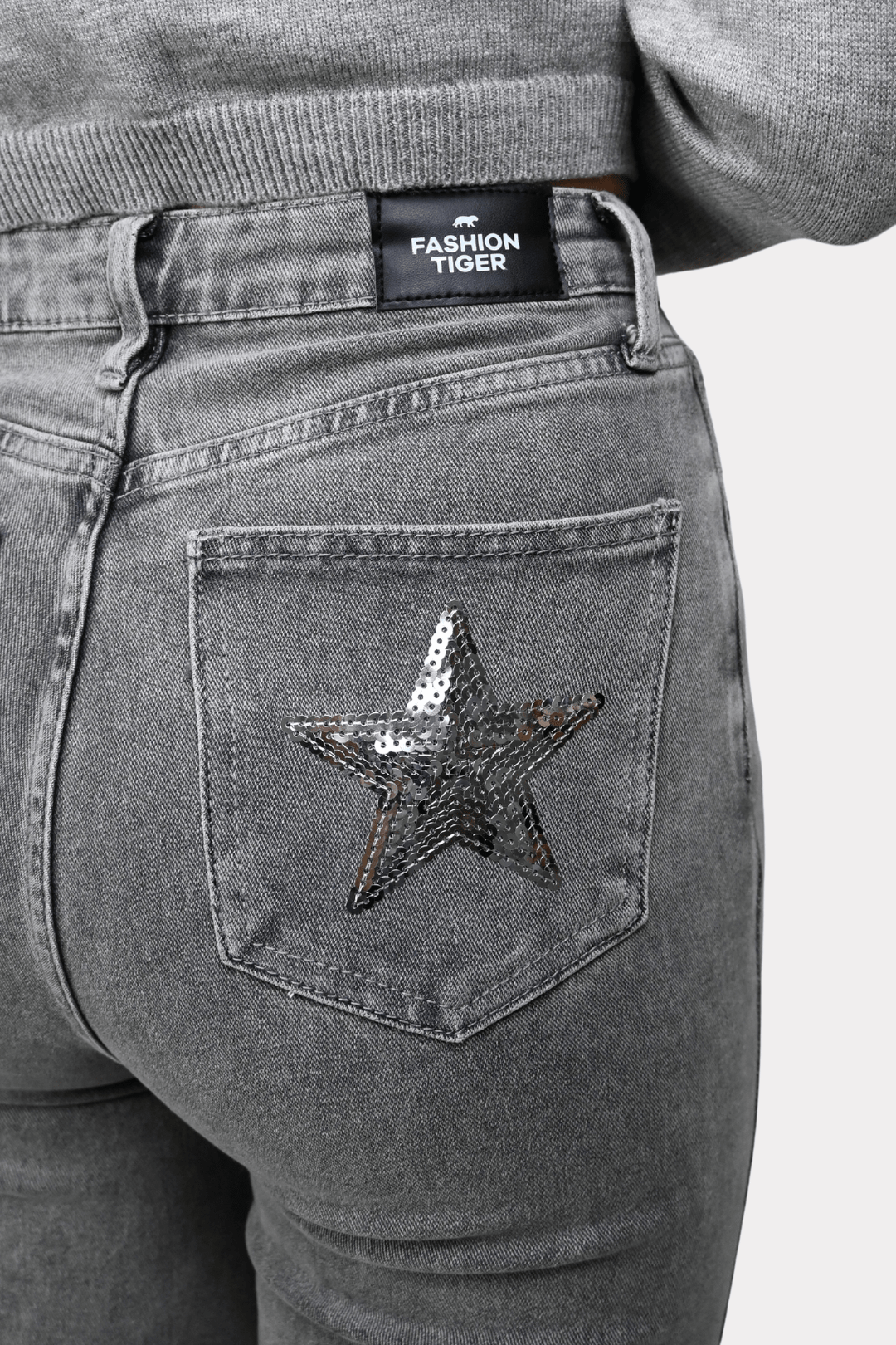 Shine bright jeans - grijs
