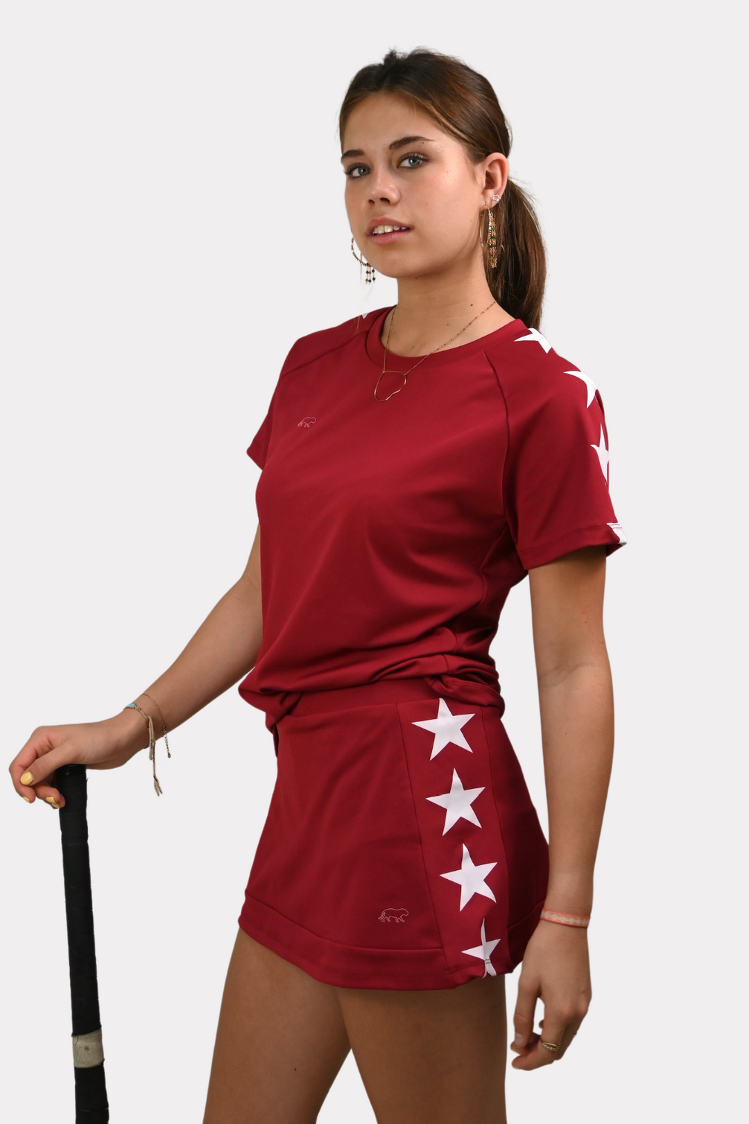 Starry sports skirt - bordeaux