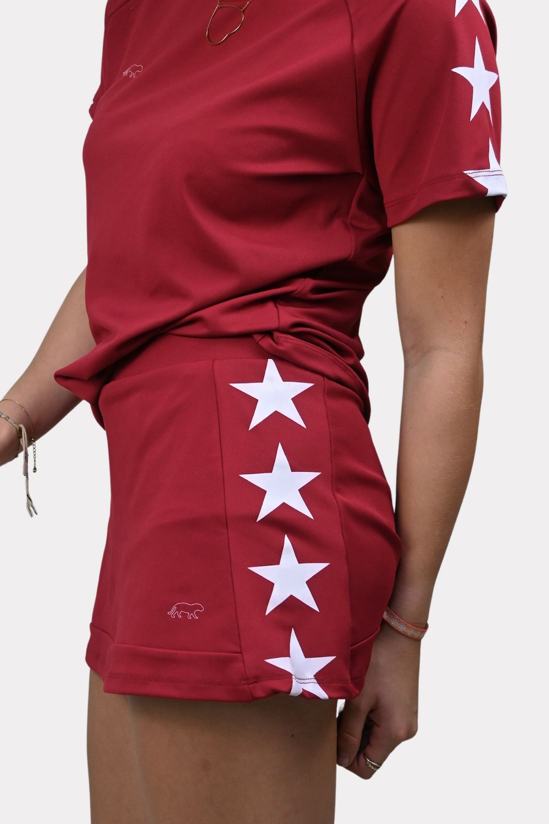 Starry sports skirt - bordeaux