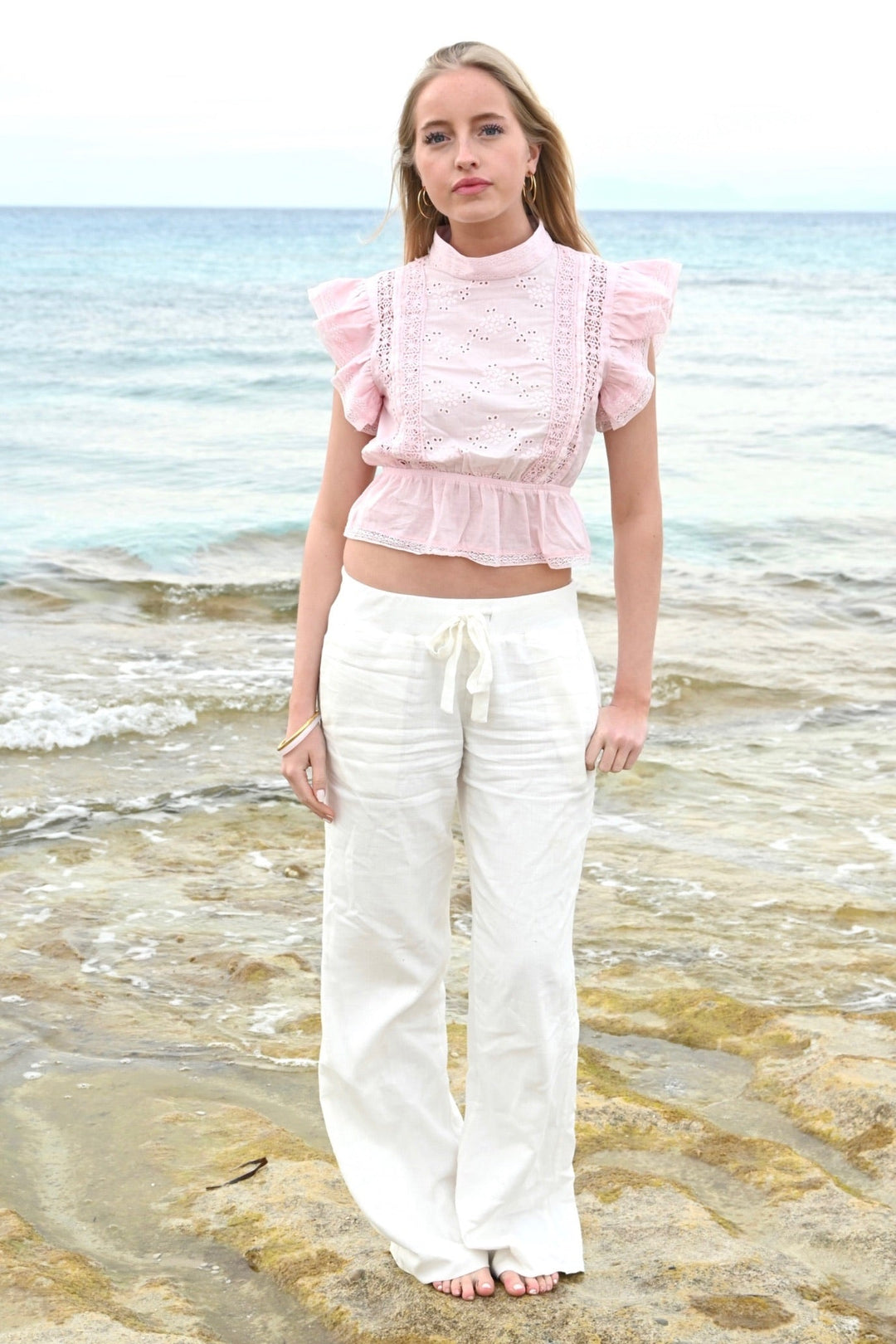 Sweet blossom blouse - baby roze