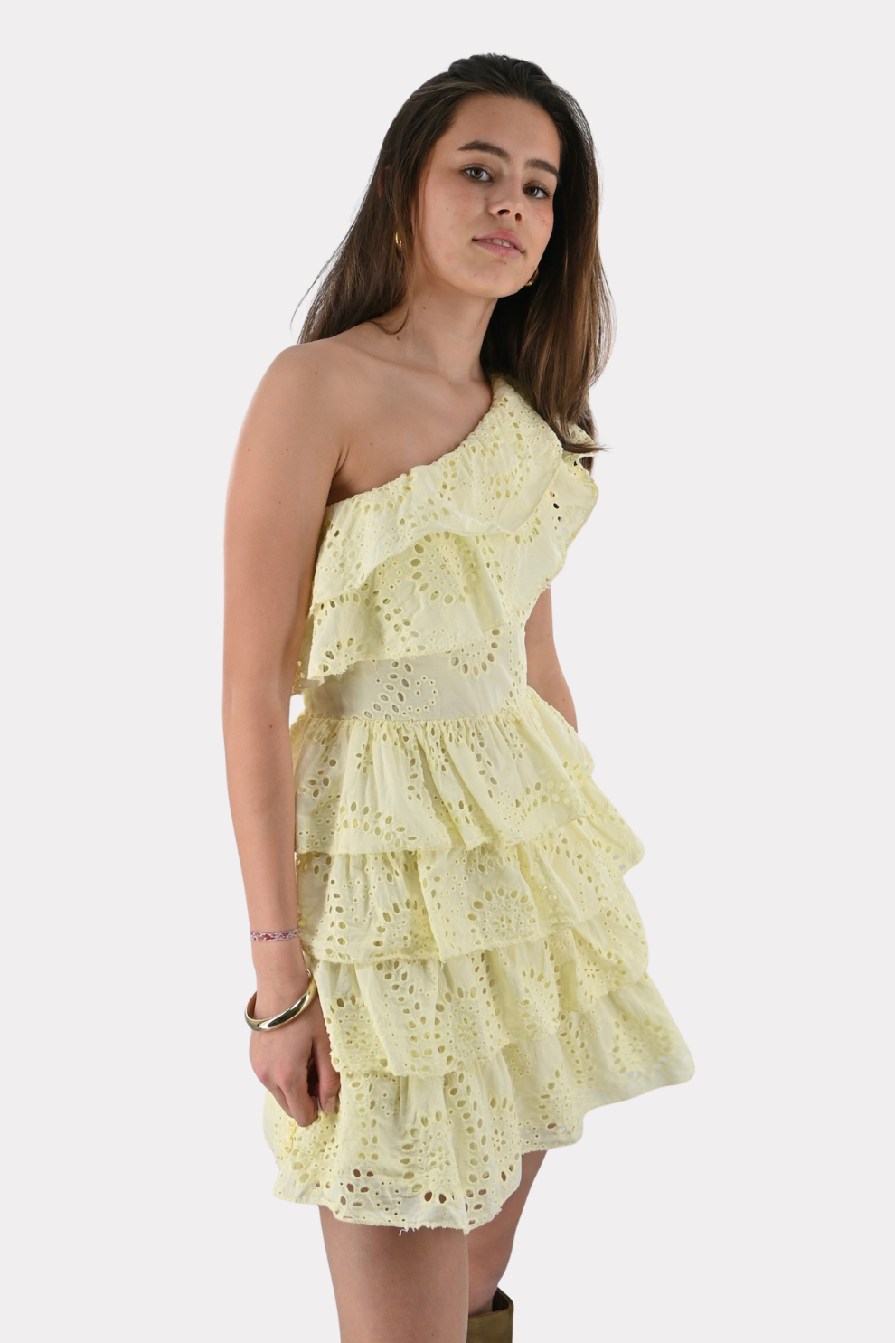 Sweet summer ruffle dress - butter yellow