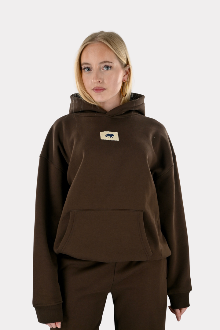 Tiger star lounge hoodie - bruin