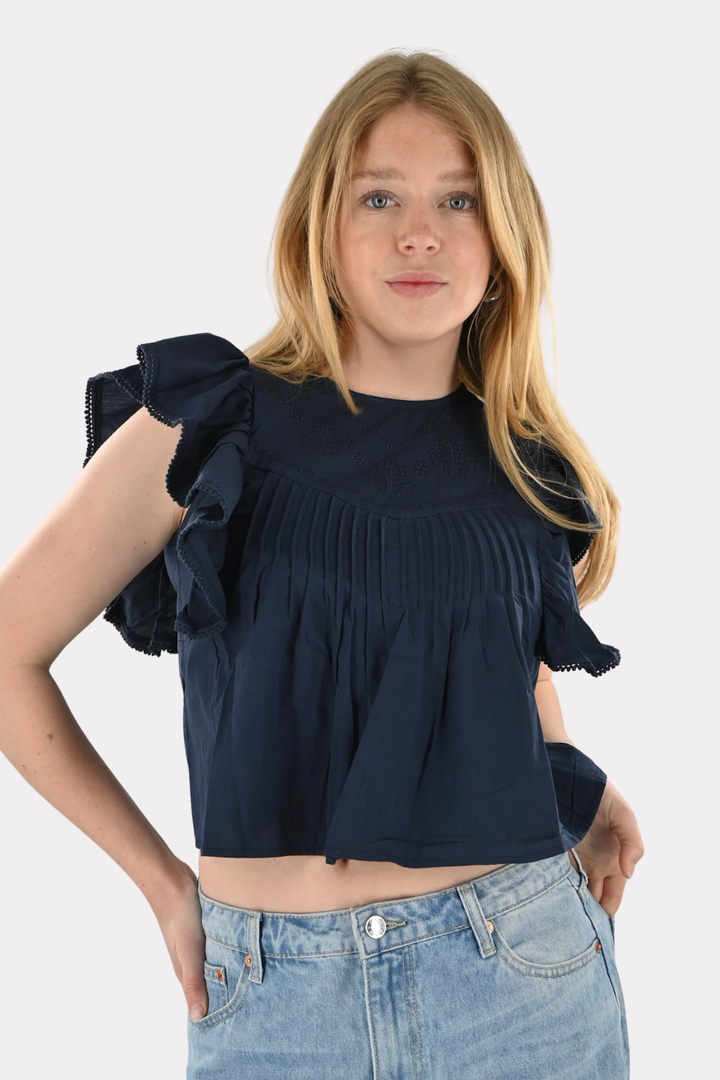 Tropical blouse - navy