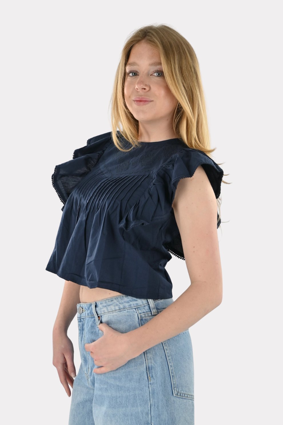 Tropical blouse - navy