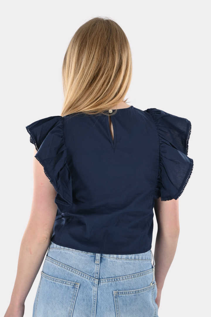 Tropical blouse - navy