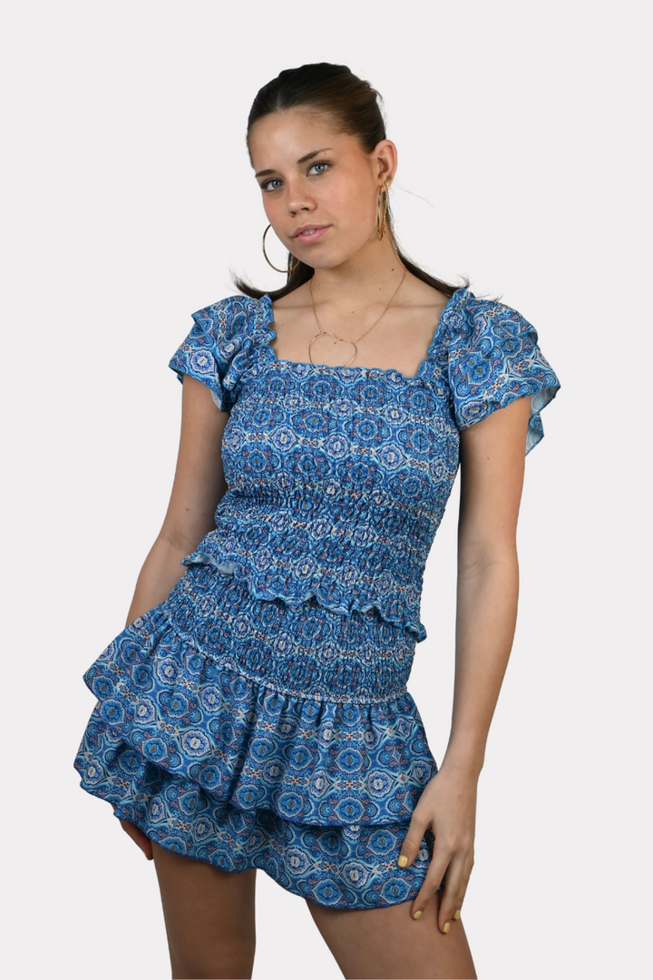 Tulum skort - blauw