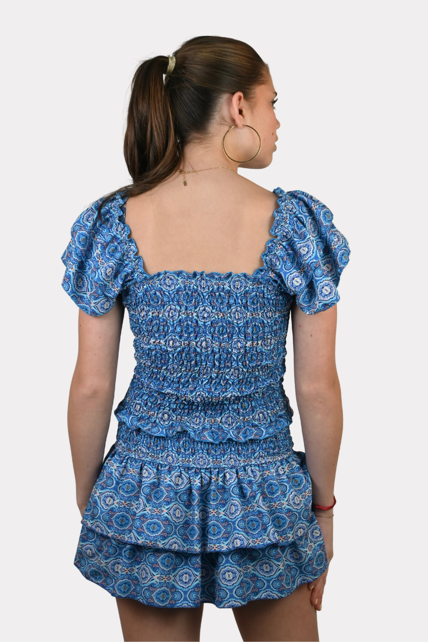 Tulum skort - blauw