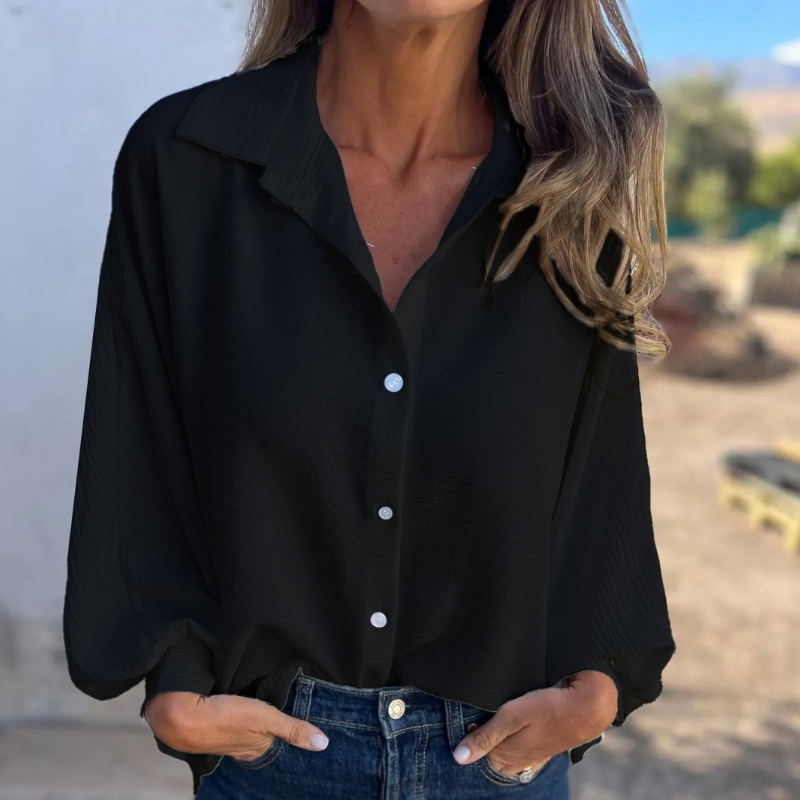 LARA | Elegante Blouse met Verfijnde Lanternmouwen