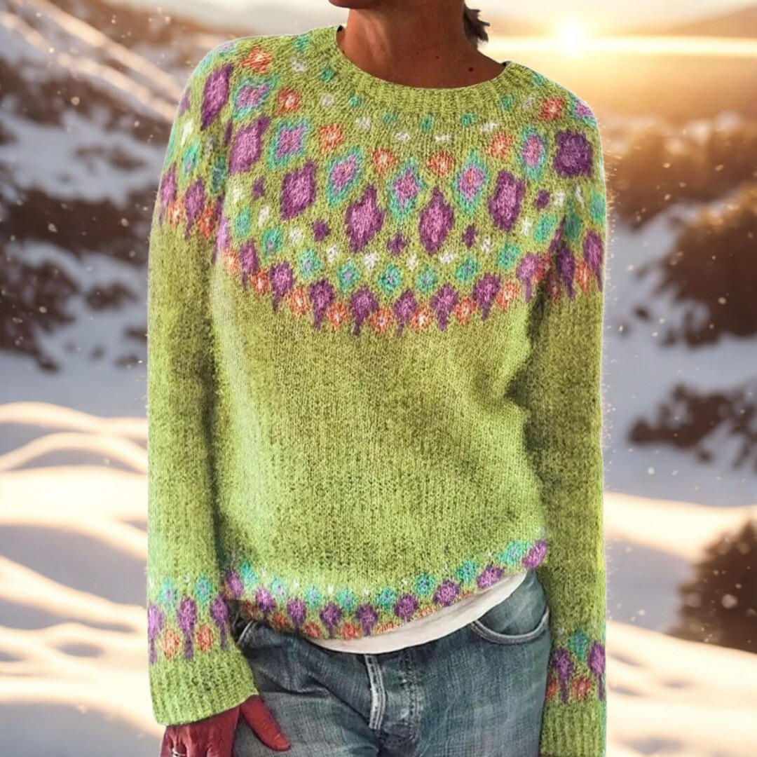 MAISON LORÉA™ – Comfortabele gebreide trui met Fair Isle detail