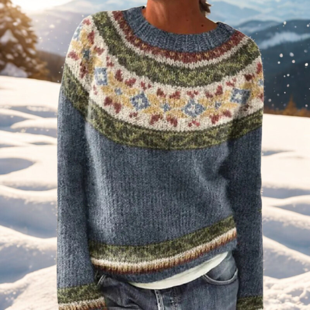 MAISON LORÉA™ – Wintertrui met tijdloos Scandinavisch patroon