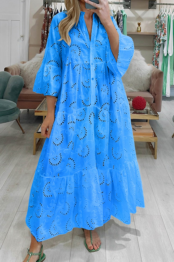 TINA | Lange jurk met elegante stijl en dagelijks comfort voor de zomer en informele gelegenheden