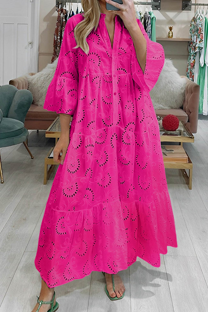 TINA | Lange jurk met elegante stijl en dagelijks comfort voor de zomer en informele gelegenheden