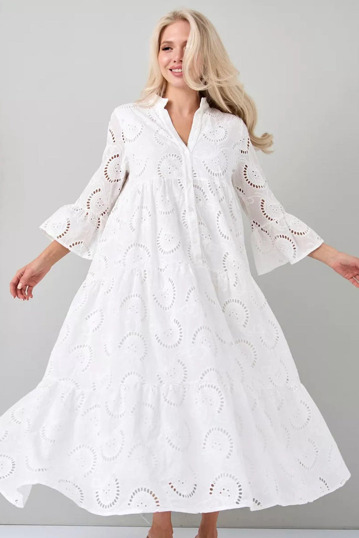 TINA | Lange jurk met elegante stijl en dagelijks comfort voor de zomer en informele gelegenheden