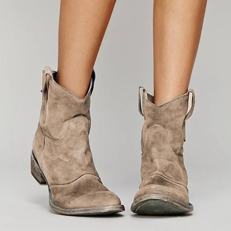LIBRA | Elegante Vintage Western Enkellaarsjes
