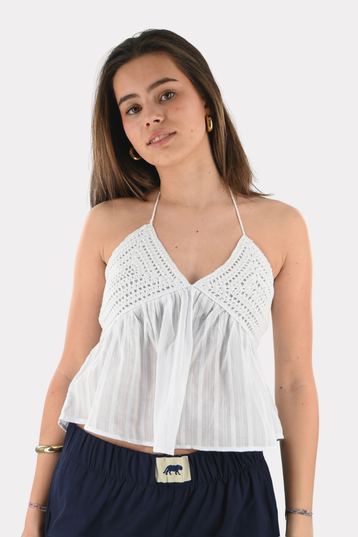 Wave top - wit