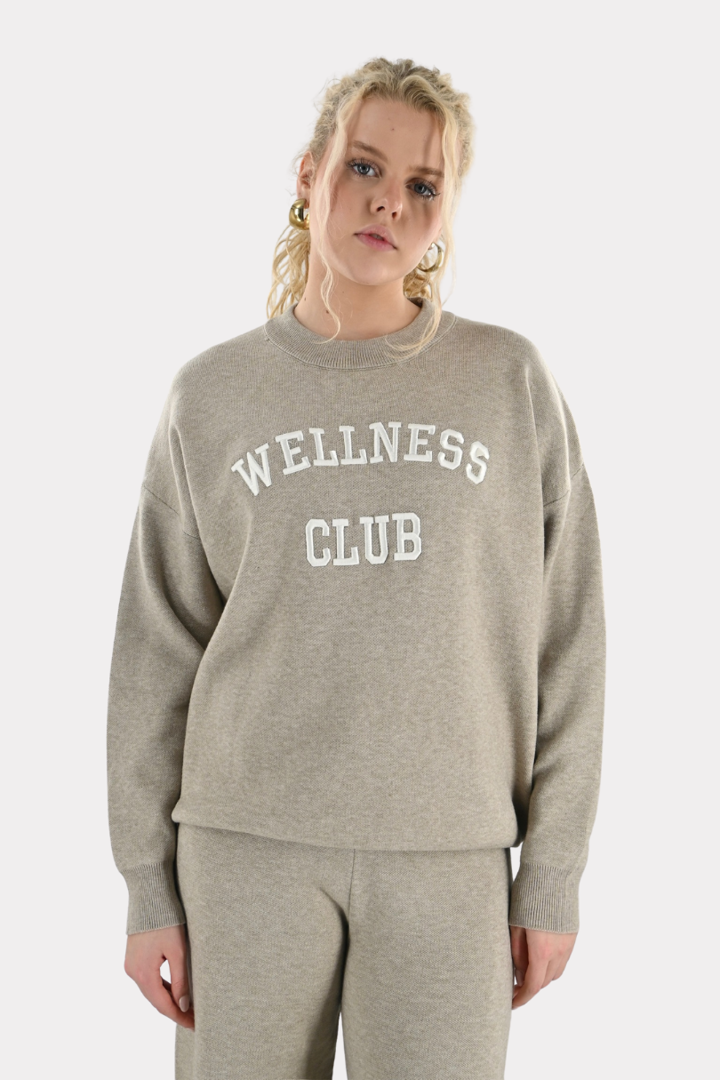 Wellness club knit - taupe