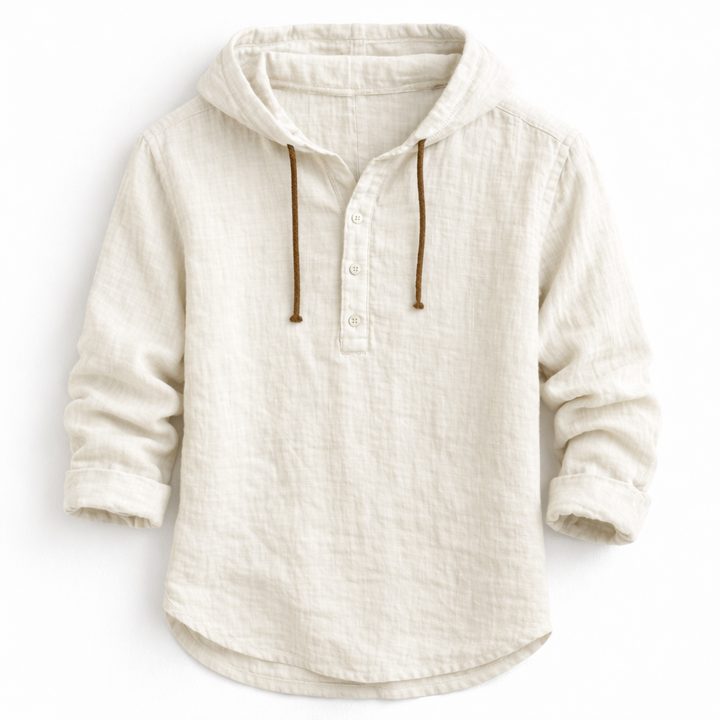LAURENT MONACO | CHEMISE À CAPUCHE EN LIN POUR HOMMES