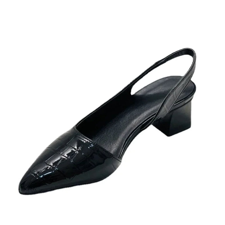 LIANNE | Elegante Orthopedische Schoenen met Middelhoge Hak en Krokodillenprint voor de Hele Dag
