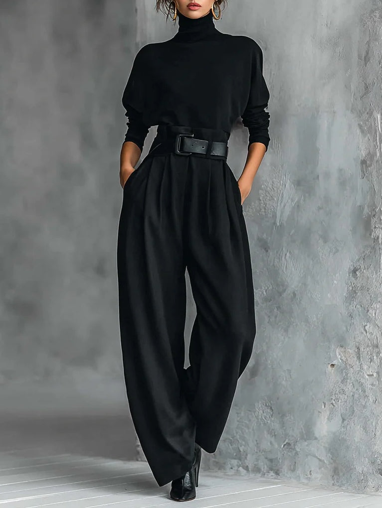 Lisa™ | Zwart 2-delig Set met Riem