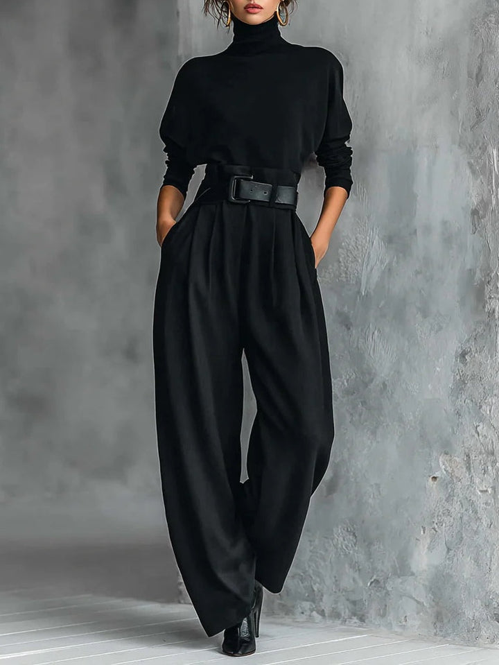 Lisa™ | Zwart 2-delig Set met Riem