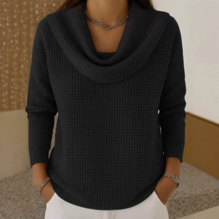 SIRA™ | Elegante Trui met Warm Comfort en Vloeiende Watervalhals voor Elke Dag
