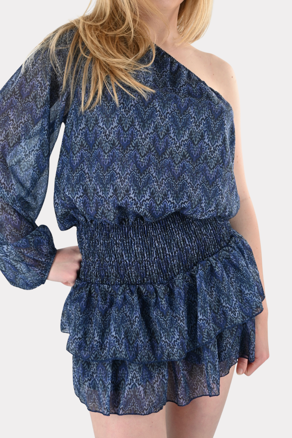Zigzag playsuit - blauw