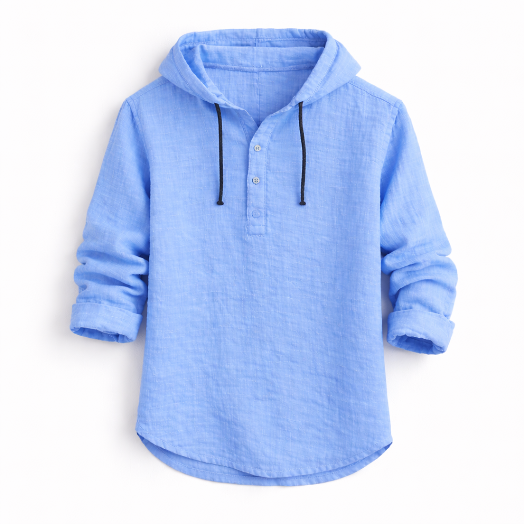 LAURENT MONACO | CHEMISE À CAPUCHE EN LIN POUR HOMMES