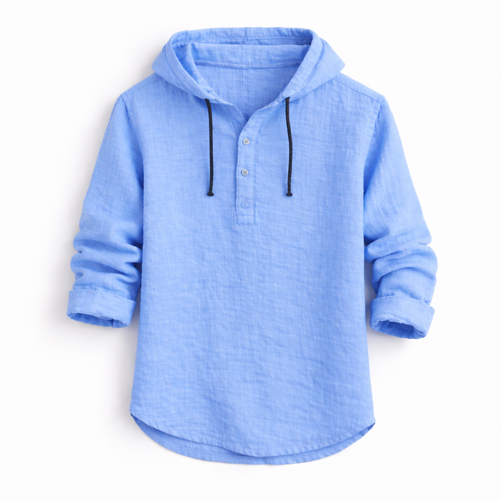 LAURENT MONACO | CHEMISE À CAPUCHE EN LIN POUR HOMMES