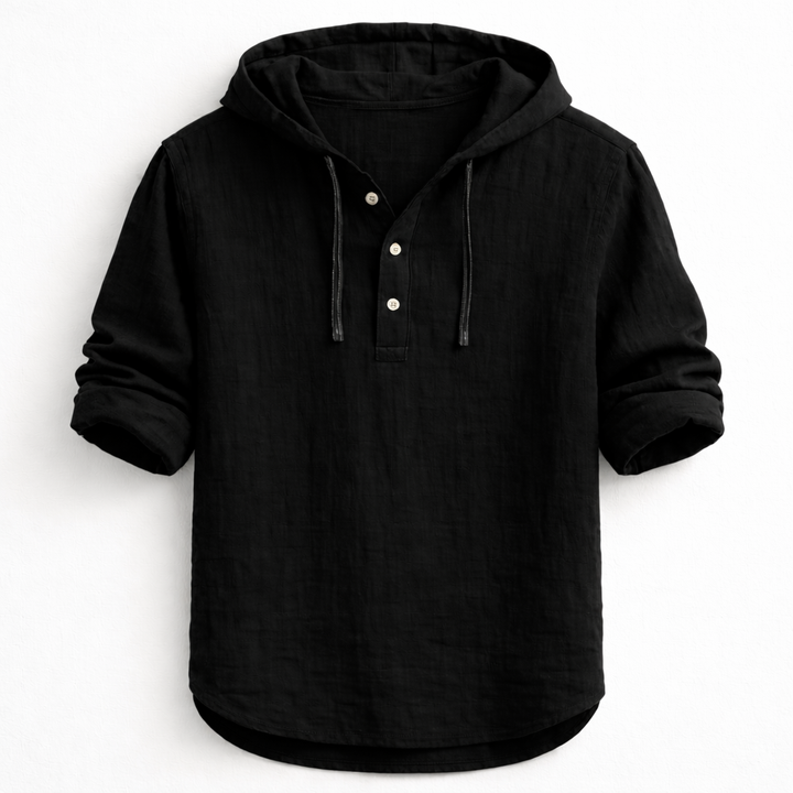 LAURENT MONACO | CHEMISE À CAPUCHE EN LIN POUR HOMMES