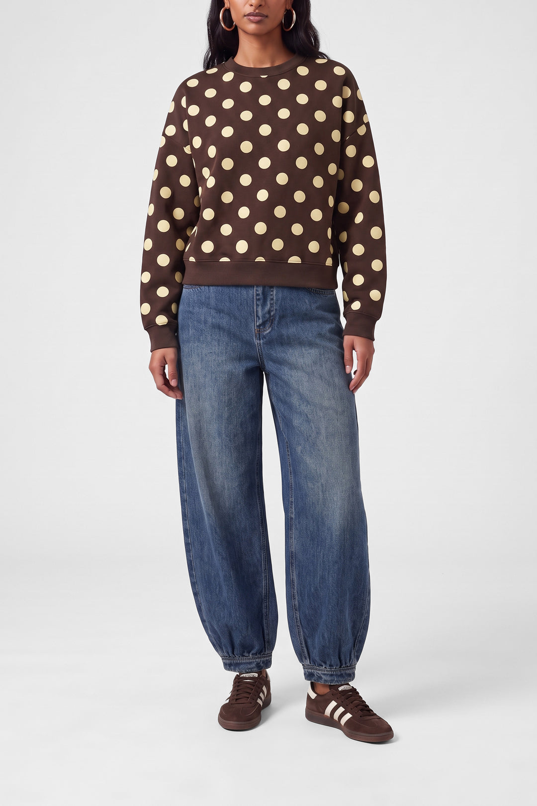Hoodie met stippenprint