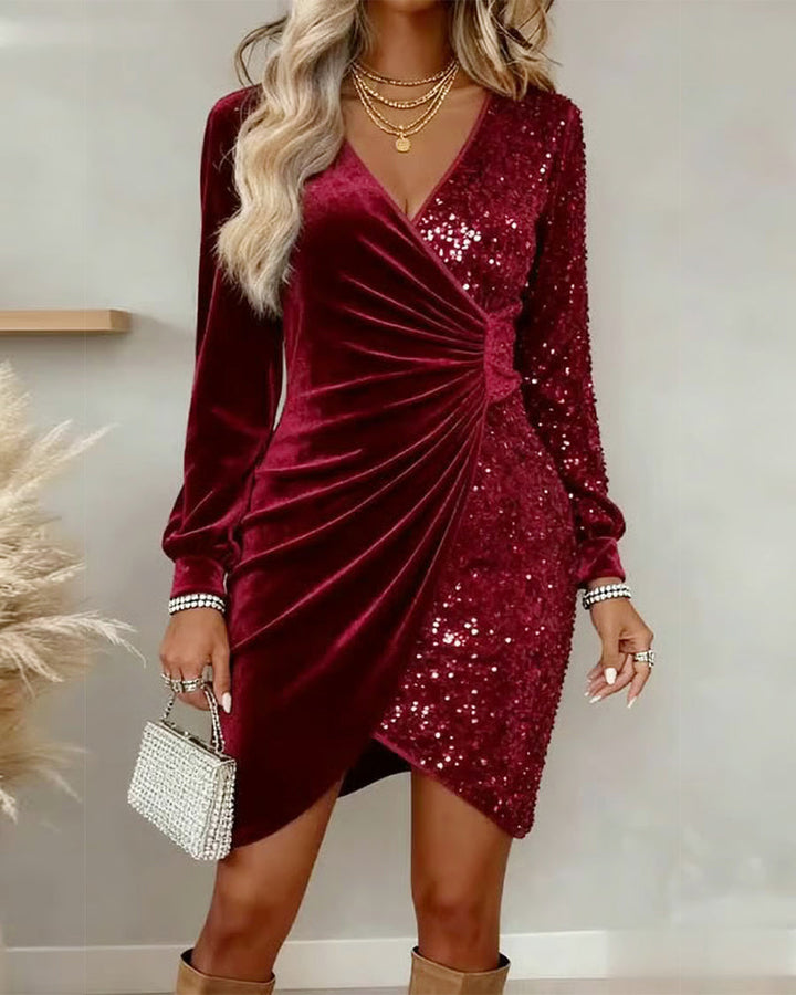 MILA | Feestelijke Midi Jurk met V-hals