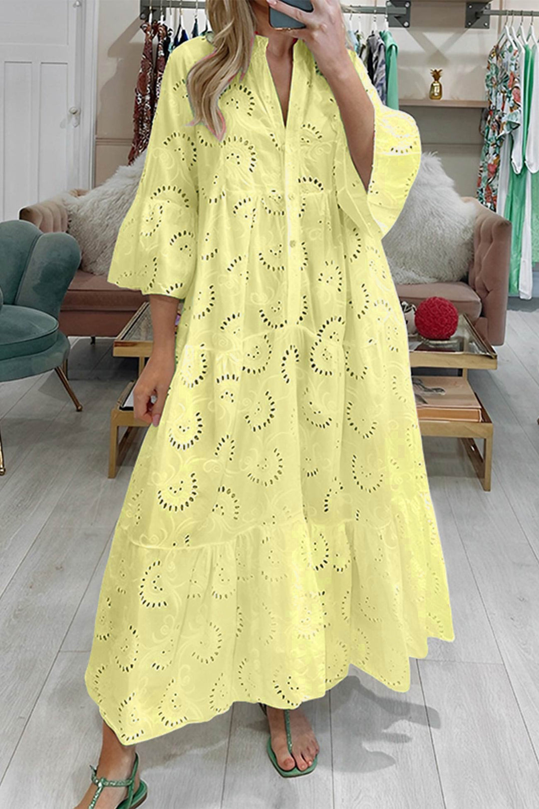 TINA | Lange jurk met elegante stijl en dagelijks comfort voor de zomer en informele gelegenheden