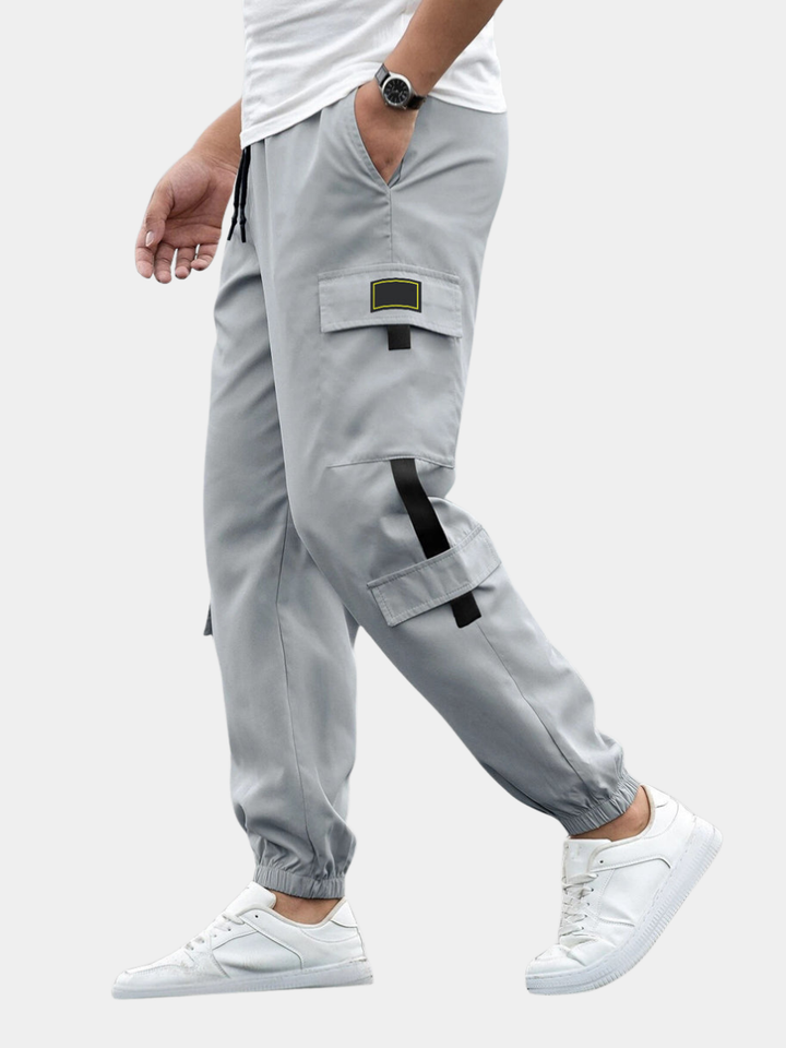 MAISON LORÉA | Urban Cargo Jogger met Contrasterende Accenten